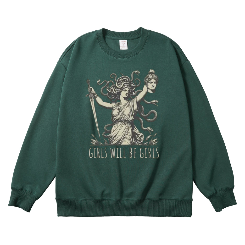 Trendy Medusa With The Head of Perseus Girl Power Shirt Short-Sleeve Hooded Sweatshirt Bestseller