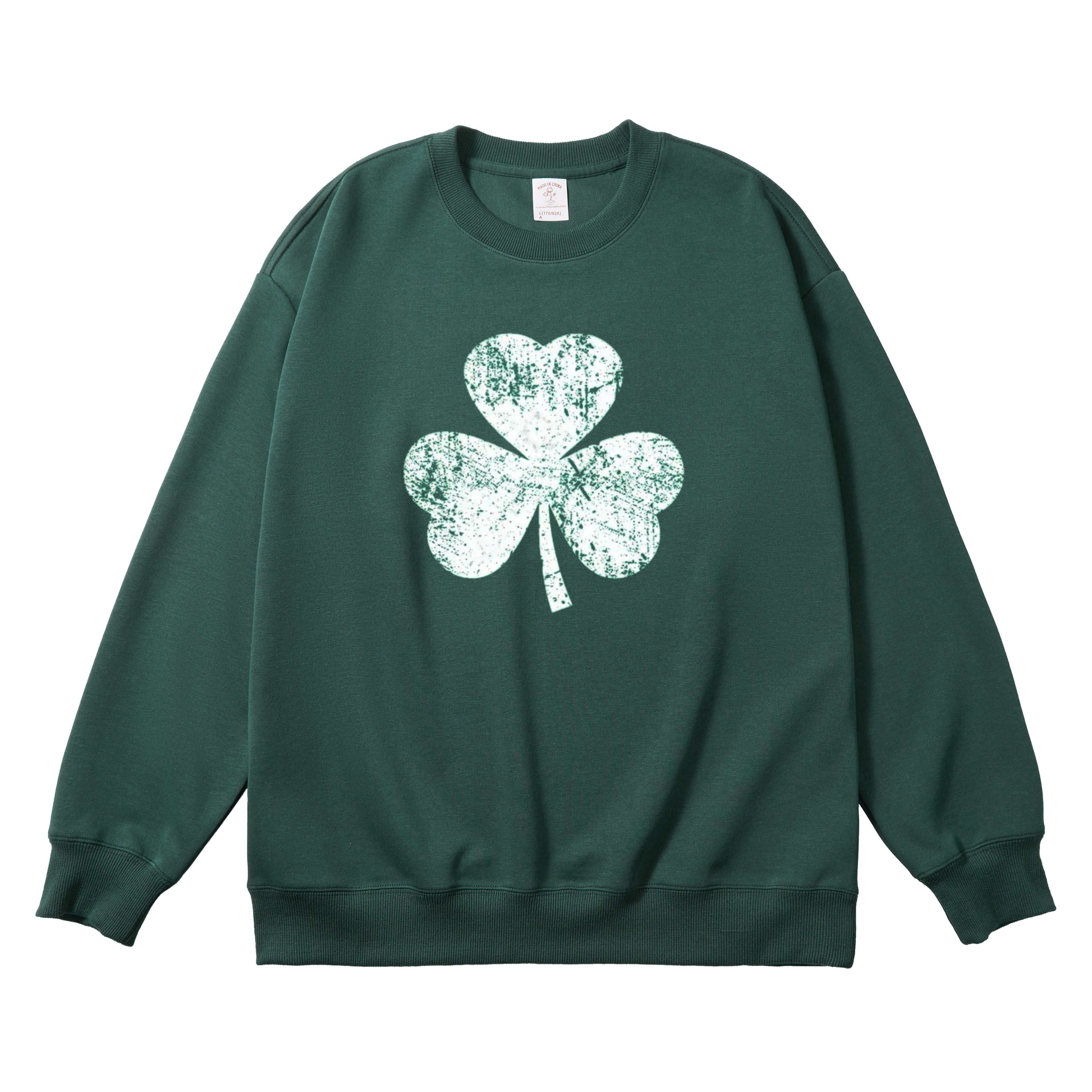 Mother's Day Lucky Clover Short-Sleeve Hoodie Sweatshirt Holiday Gift