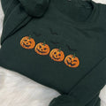 🎃 Embroidered Jack-O-Lantern Halloween Sweatshirt / Tee / Hoodie