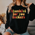 Women's Retro Thankful For You Folks Graphic Sweatshirt Hoodie