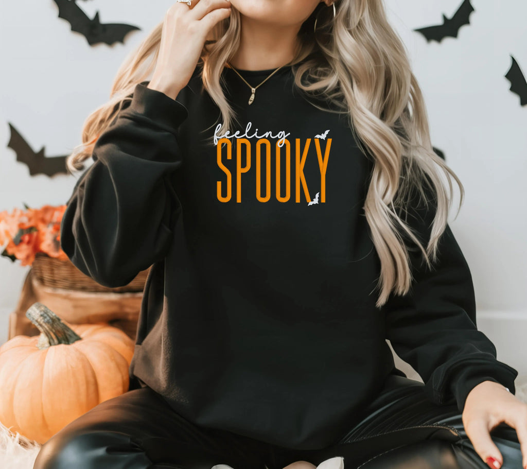 Feeling Spooky 2 Embroidered Halloween Tee/Crewneck/Hoodie