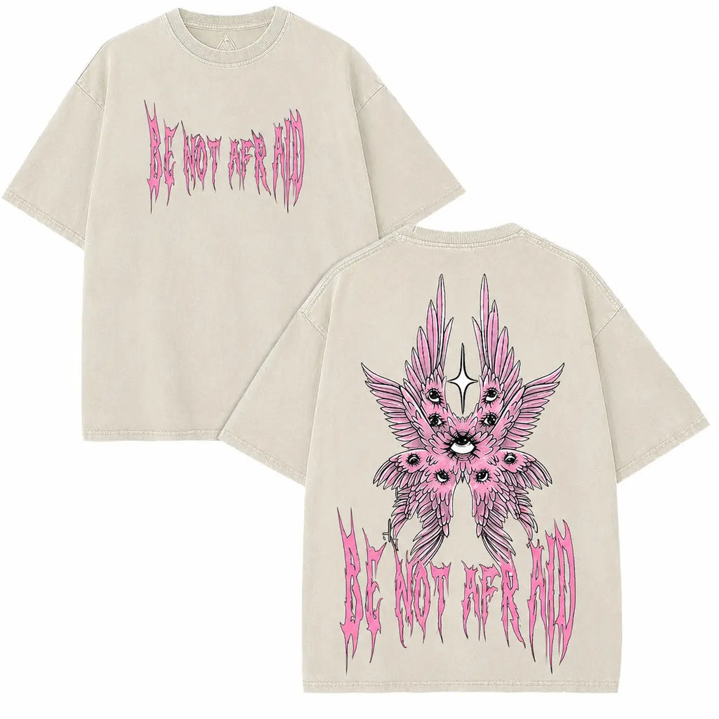 Gothic Angel Graphic Tee | Vintage Wash Oversized Fit