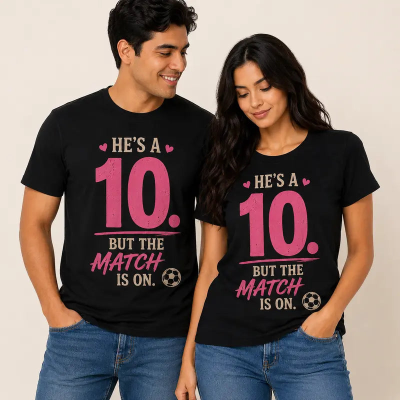 Funny Football Couple T-Shirt | Trendy Matching Outfits