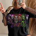 Spooky Season Horror Characters Halloween Graphic T‑Shirt sweatshirt hoodie