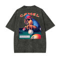Vintage Washed Retro Pool Player Graphic Tee - Limited Edition
