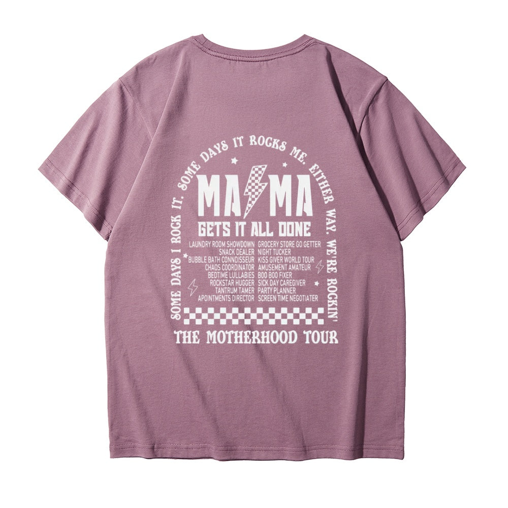 Rock Mom Theme Short-Sleeve Hoodie Sweatshirt Mother's Day Gift
