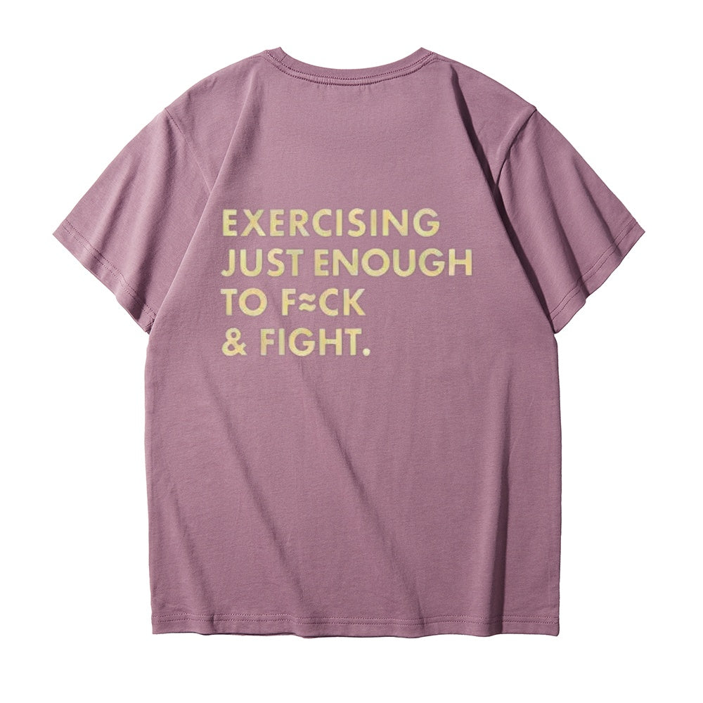 xercising Just Enough Funny Gym Hoodie tee sweatshirt