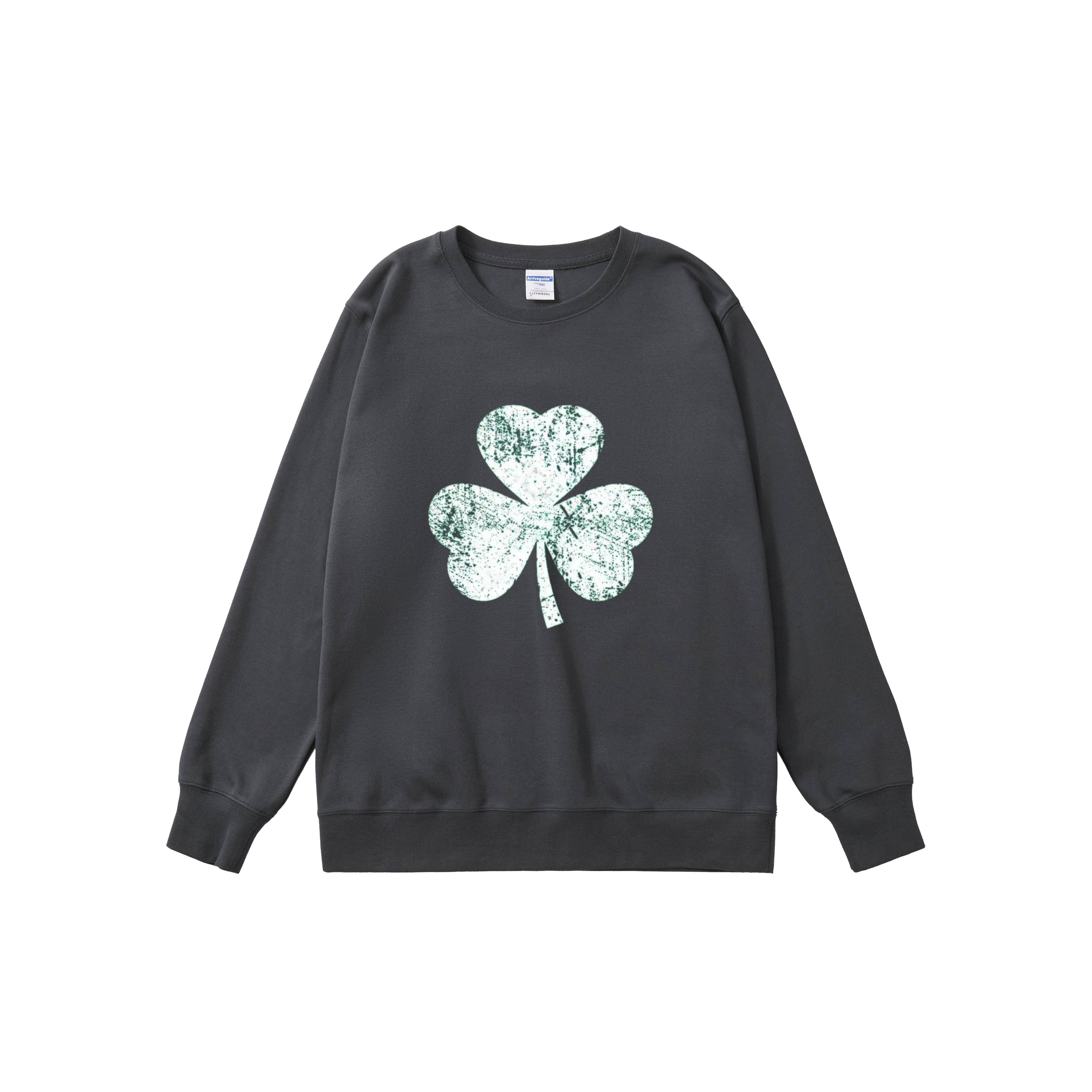 Mother's Day Lucky Clover Short-Sleeve Hoodie Sweatshirt Holiday Gift