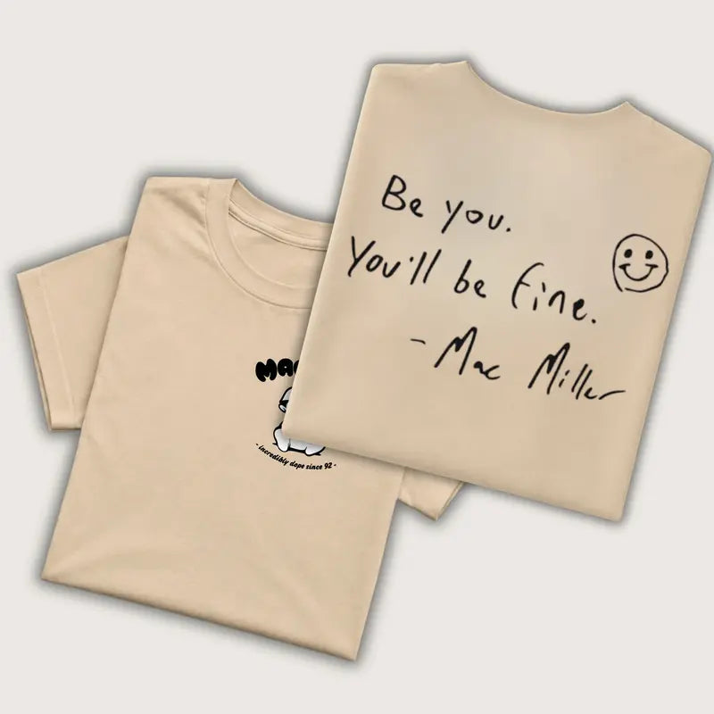 Be You You'll Be Fine Inspirational Quote T-Shirt Double Sided Print Graphic Tee Sweatshirt hoodie