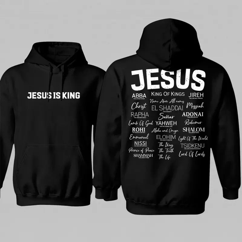 👑 JESUS IS KING Christian Graphic T-Shirt & Crewneck Sweatshirt Hoodie ✝️