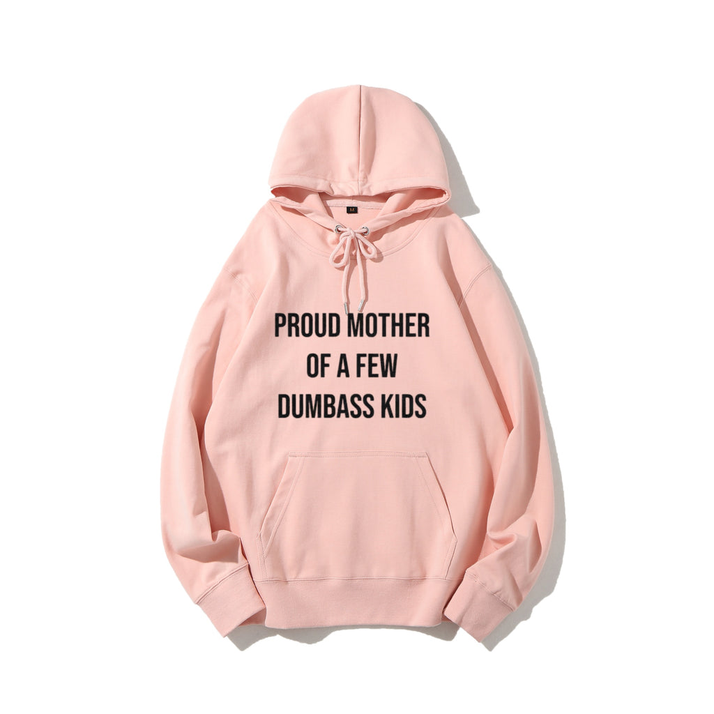 Mother's Day Gift Short-Sleeve Hoodie Sweatshirt with Humorous Parent-Child Theme