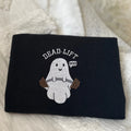Dead-Lift Boo Ghost Embroidered Vintage Washed T-Shirt Sweatshirt Hoodie