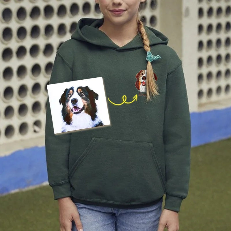 Personalized Pet Portrait Embroidered Sweatshirt