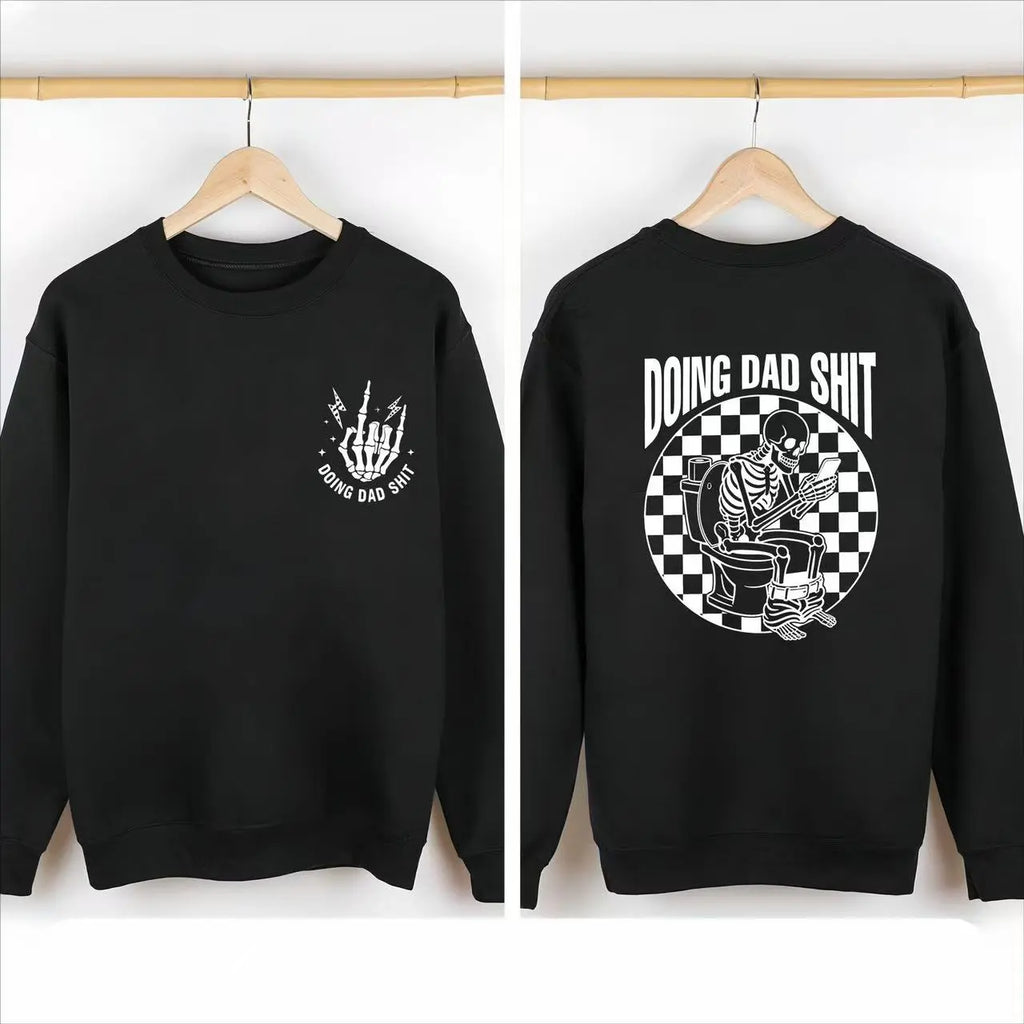 Funny Dad Graphic Tee - "Doing Dad Things" Skeleton Print