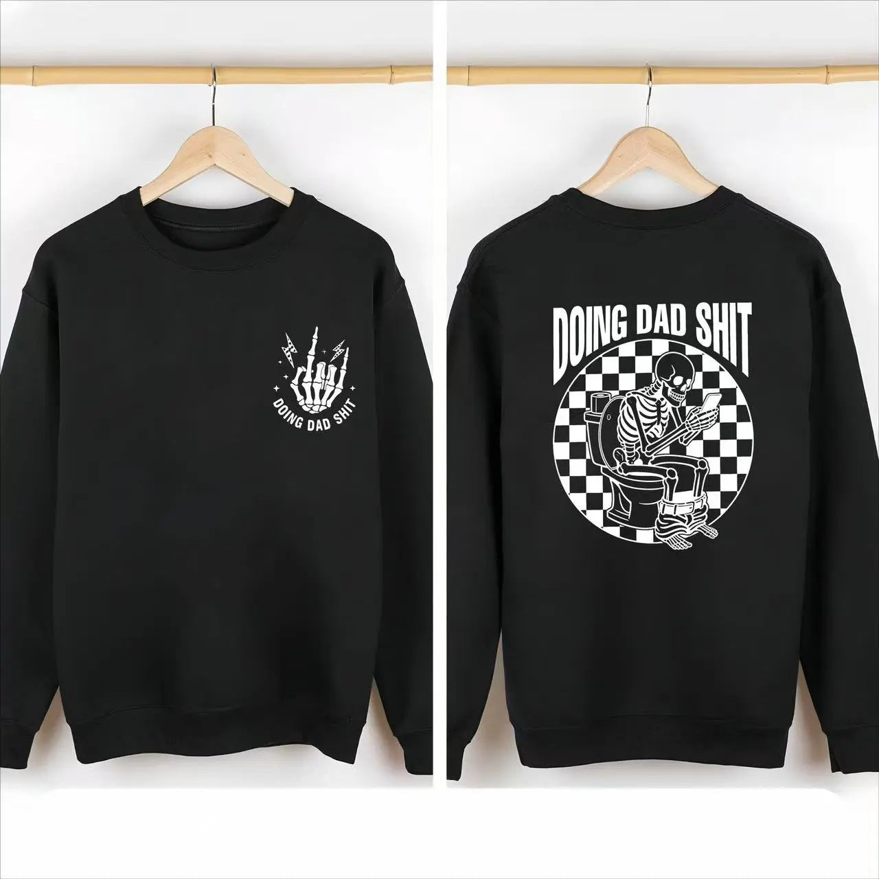 Funny Dad Graphic Tee - "Doing Dad Things" Skeleton Print
