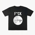 Meme Pie Chart Graphic Short Sleeve Tee Relaxed Fit Cotton Streetwear T‑Shirt