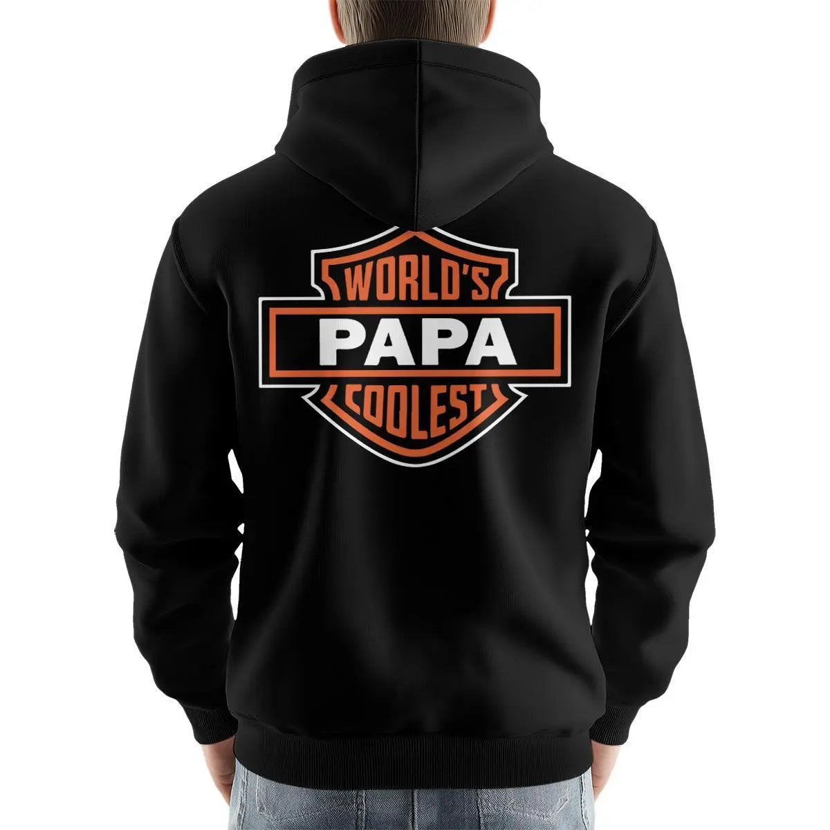 World's Coolest Papa Dual Print Black Tee