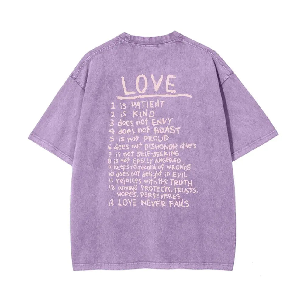 "Love Like Jesus" Heart Graphic Washed Tee