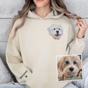 Personalized Pet Portrait Embroidered Sweatshirt