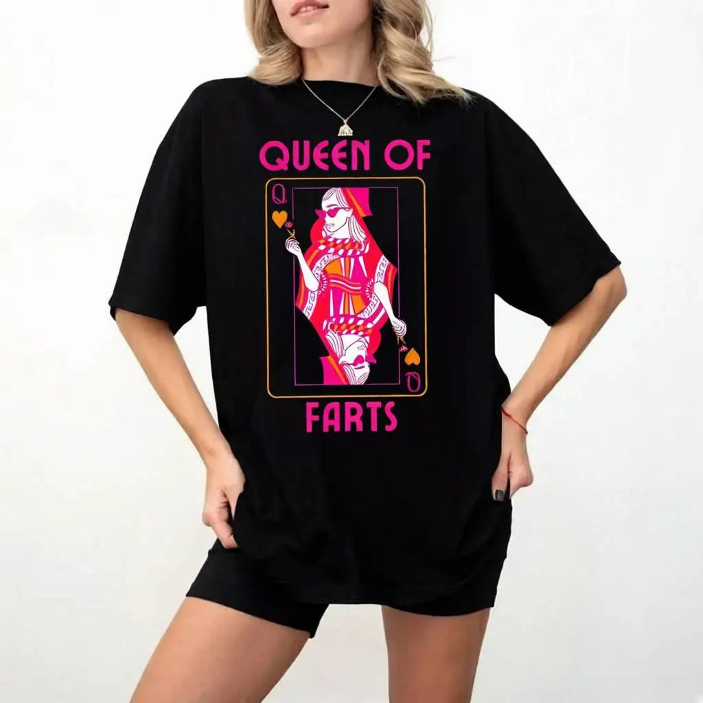 Queen Of Farts Funny Poker Queen Sweatshirt | Sarcastic Joke Gift For Women