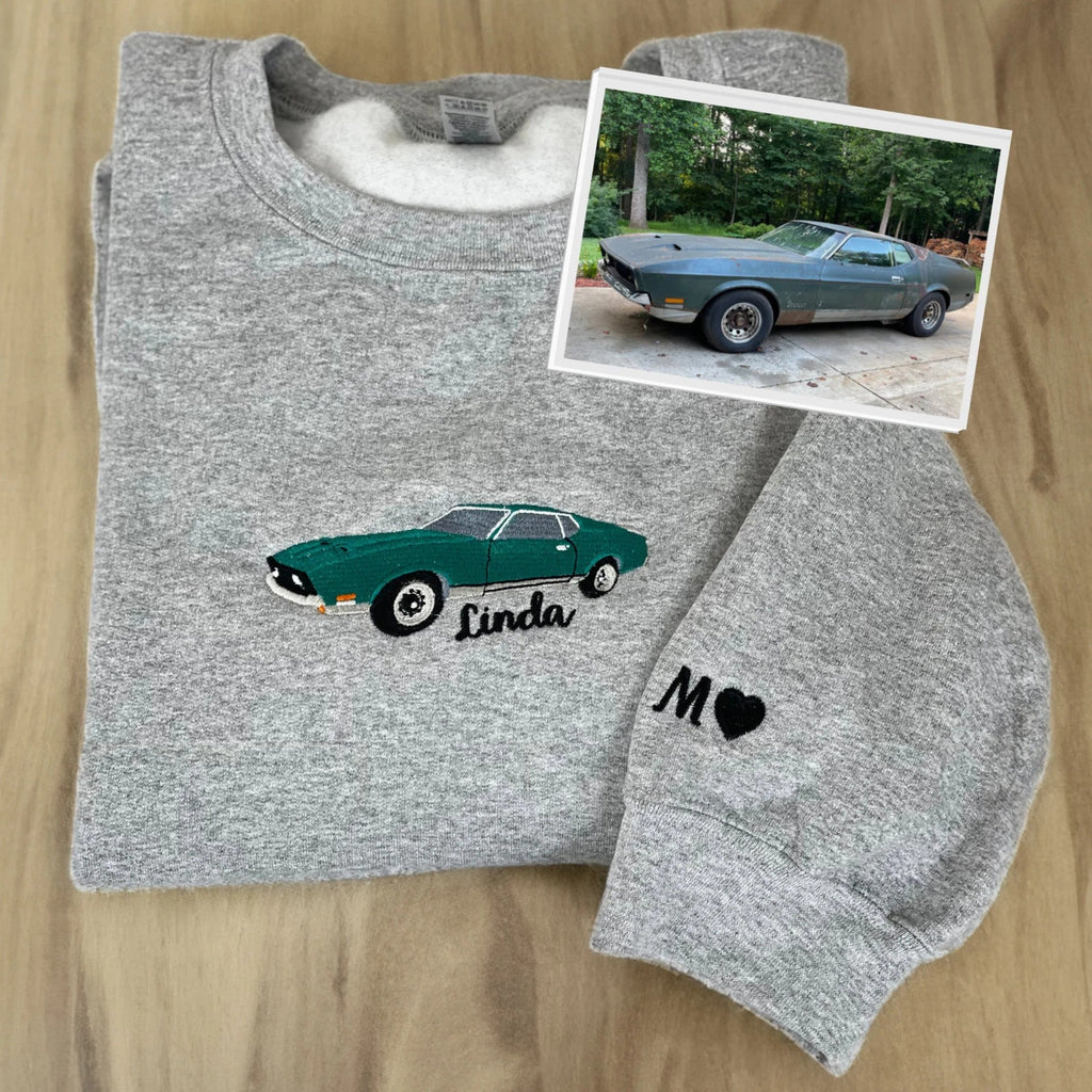 Custom Car from Photo, Embroidered  T-shirts,Sweatshirt, Hoodie, Car Guy Gifts