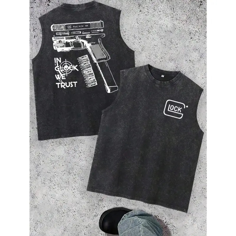 Vintage Graphic Tank Top For Modern Street Style