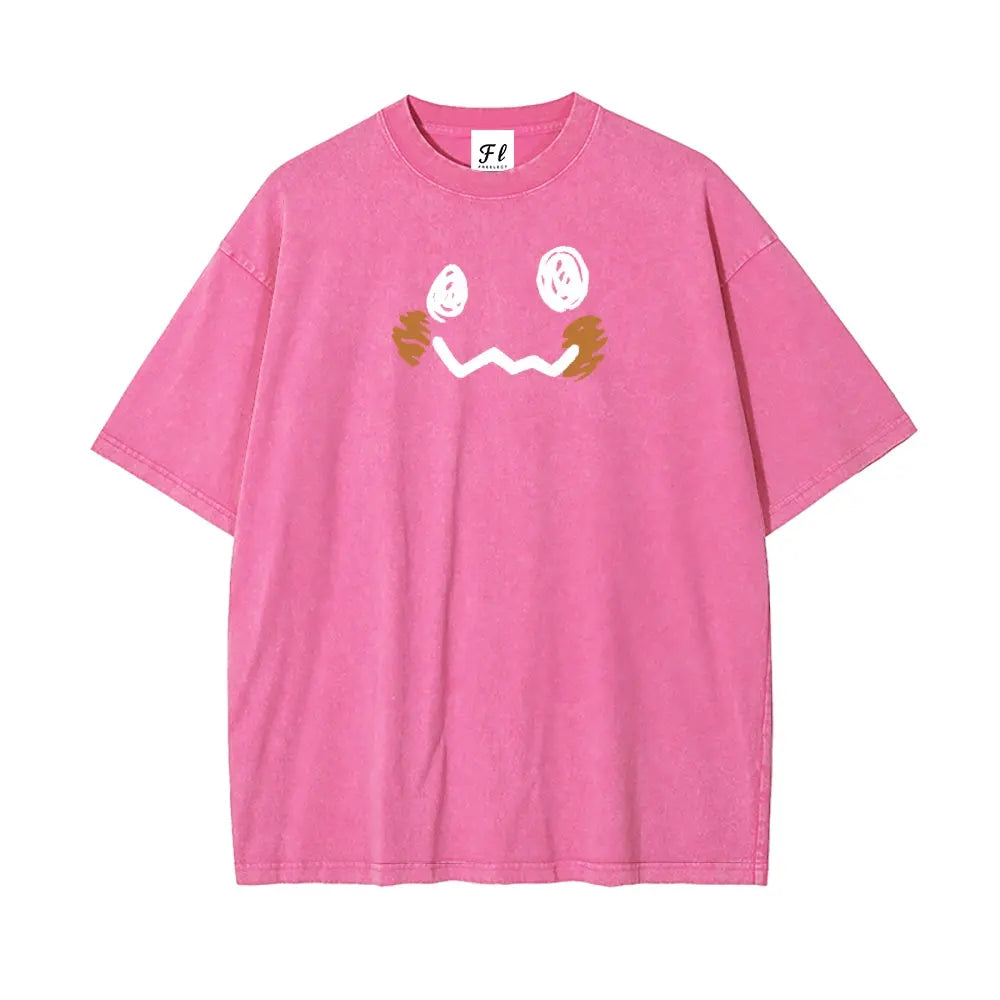 Mimikyu Double-Sided Washed Black Tee