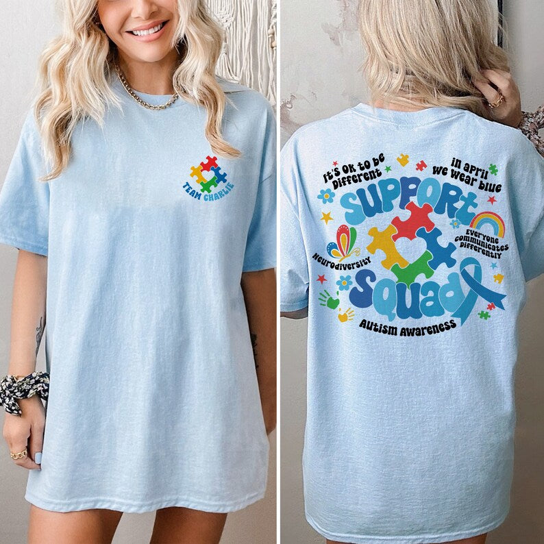 Autism T-shirt, Autism Awareness Sweatshirt/Hoodie, Family Autism Support Squad, Autism Mom Shirt