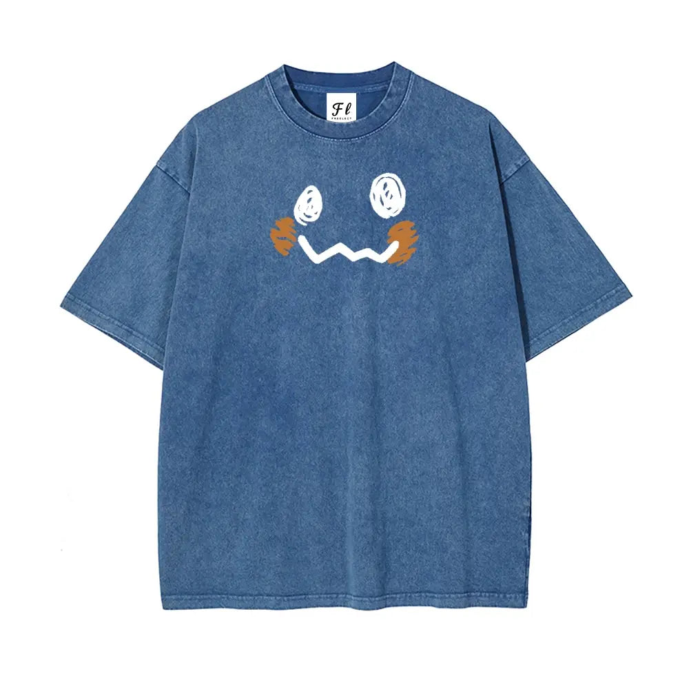 Mimikyu Double-Sided Washed Black Tee