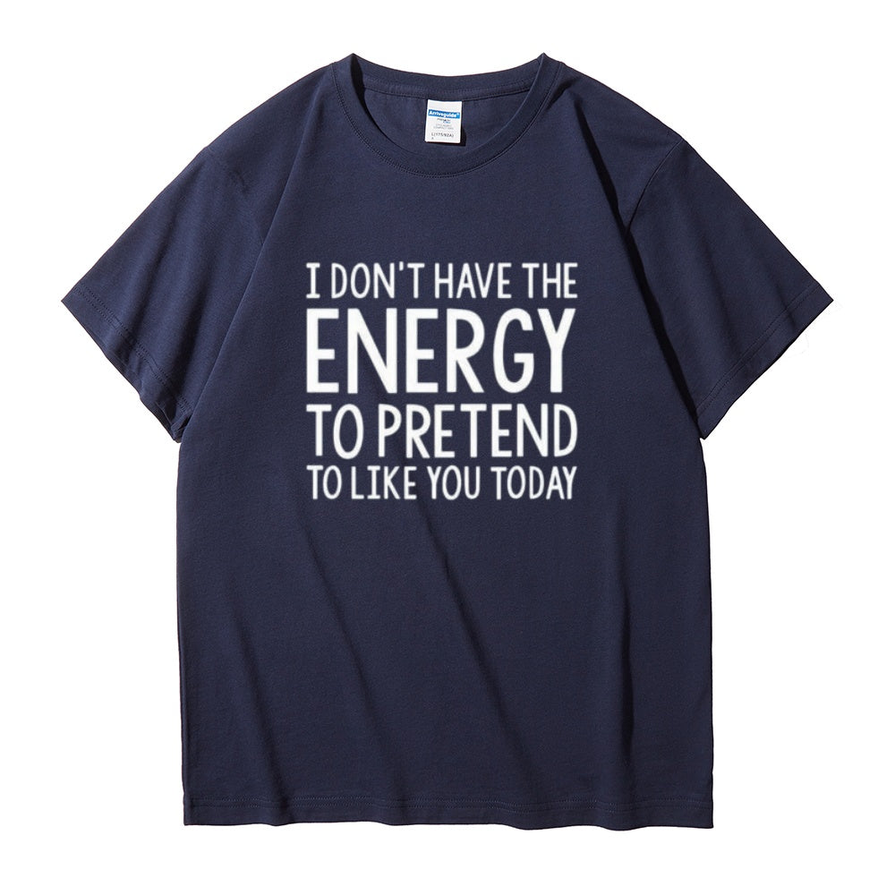 Humor & Authenticity Short-Sleeve Hoodie I'm too tired to pretend I like you