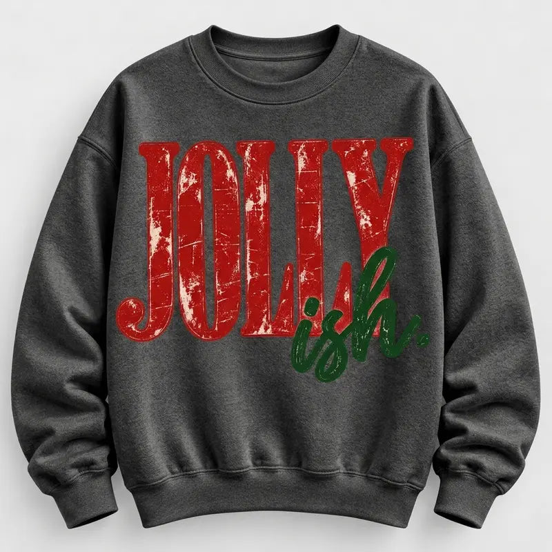 🎅 Jolly-ish Vintage Christmas Sweatshirt Hoodie Tee🎄