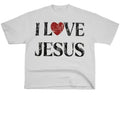 I Love Jesus Vintage Distressed Graphic T-Shirt Unisex Oversized Faith Tee