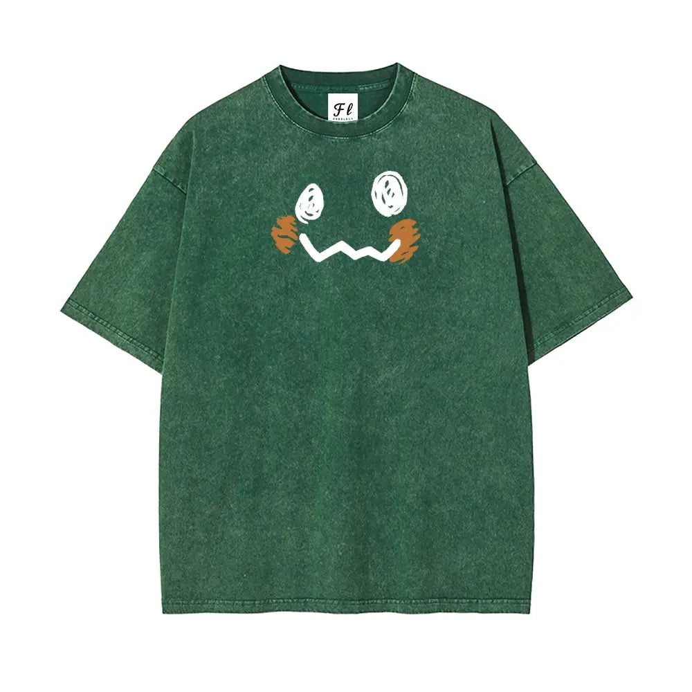 Mimikyu Double-Sided Washed Black Tee