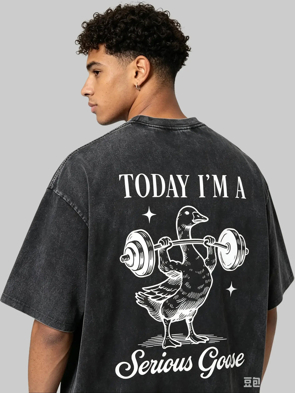 Serious Goose Vintage Washed Graphic Tee | Funny Gym Meme Shirt