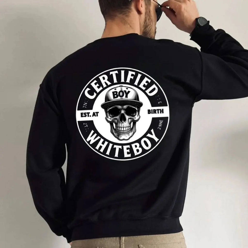 Certified Whiteboy Skull Hoodie sweatshirt Tee | Est. At Birth