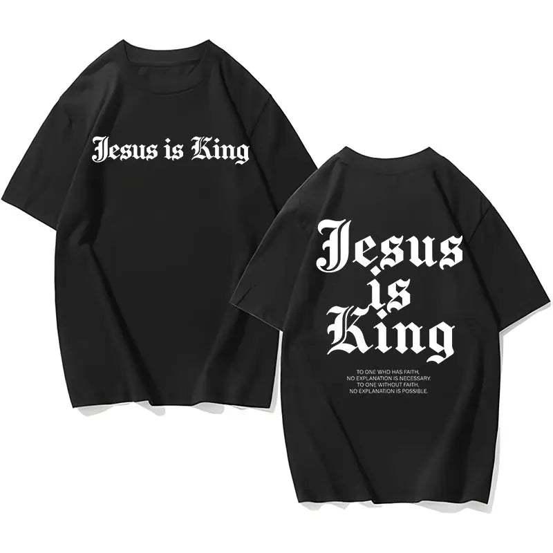 Jesus Is King Graphic Tee Faith Streetwear T‑Shirt Sweatshirt Hoodie