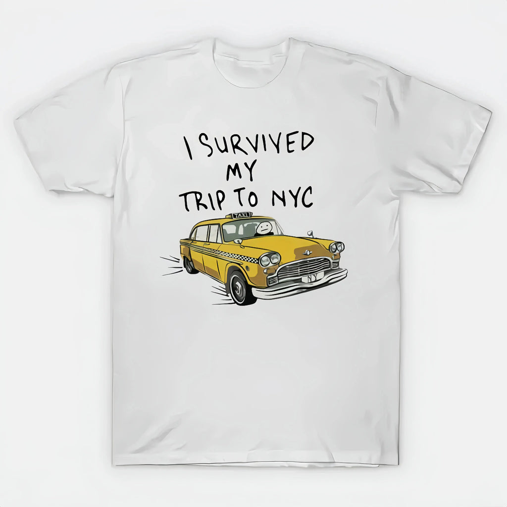 I Survived My Trip To NYC Vintage Yellow Taxi Graphic T-Shirt Sweatshirt hoodie