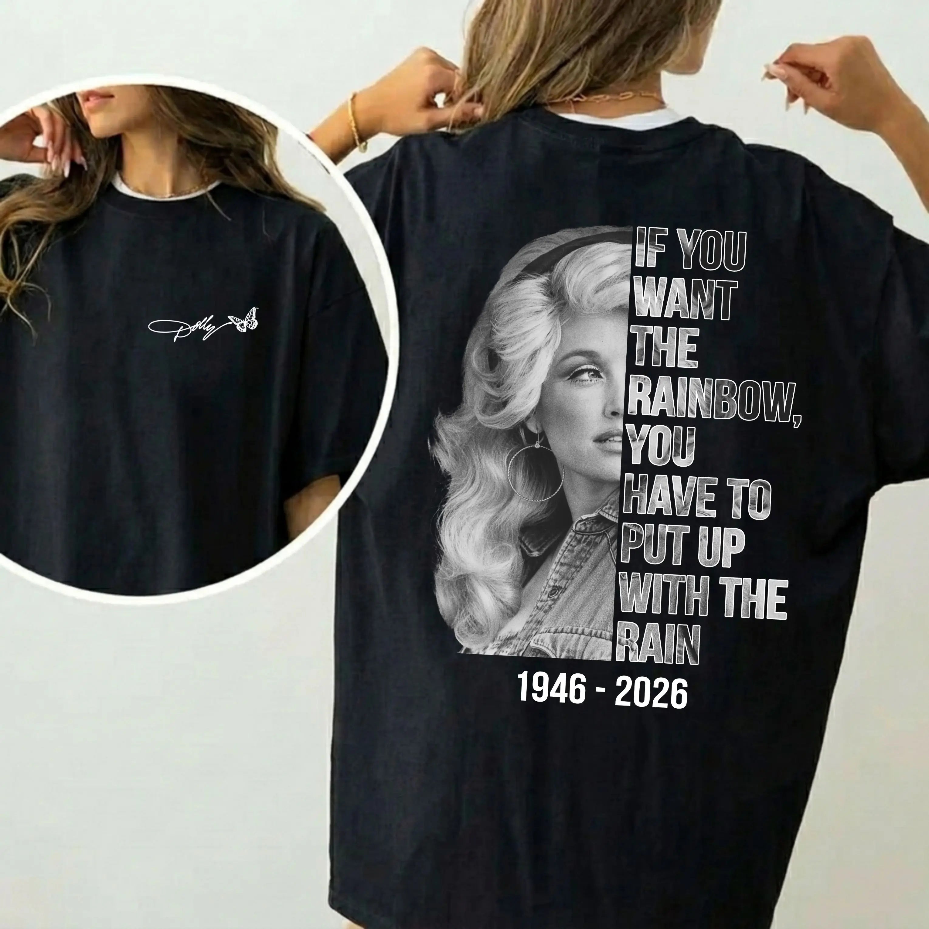 Double‑Sided Inspirational Quote Graphic T‑Shirt Sweatshirt hoodie