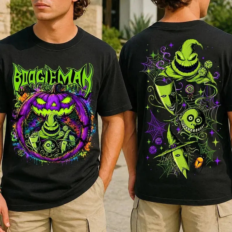 Boogieman Oogie Boogie Double‑Sided Halloween Graphic T‑Shirt Sweatshirt hoodie