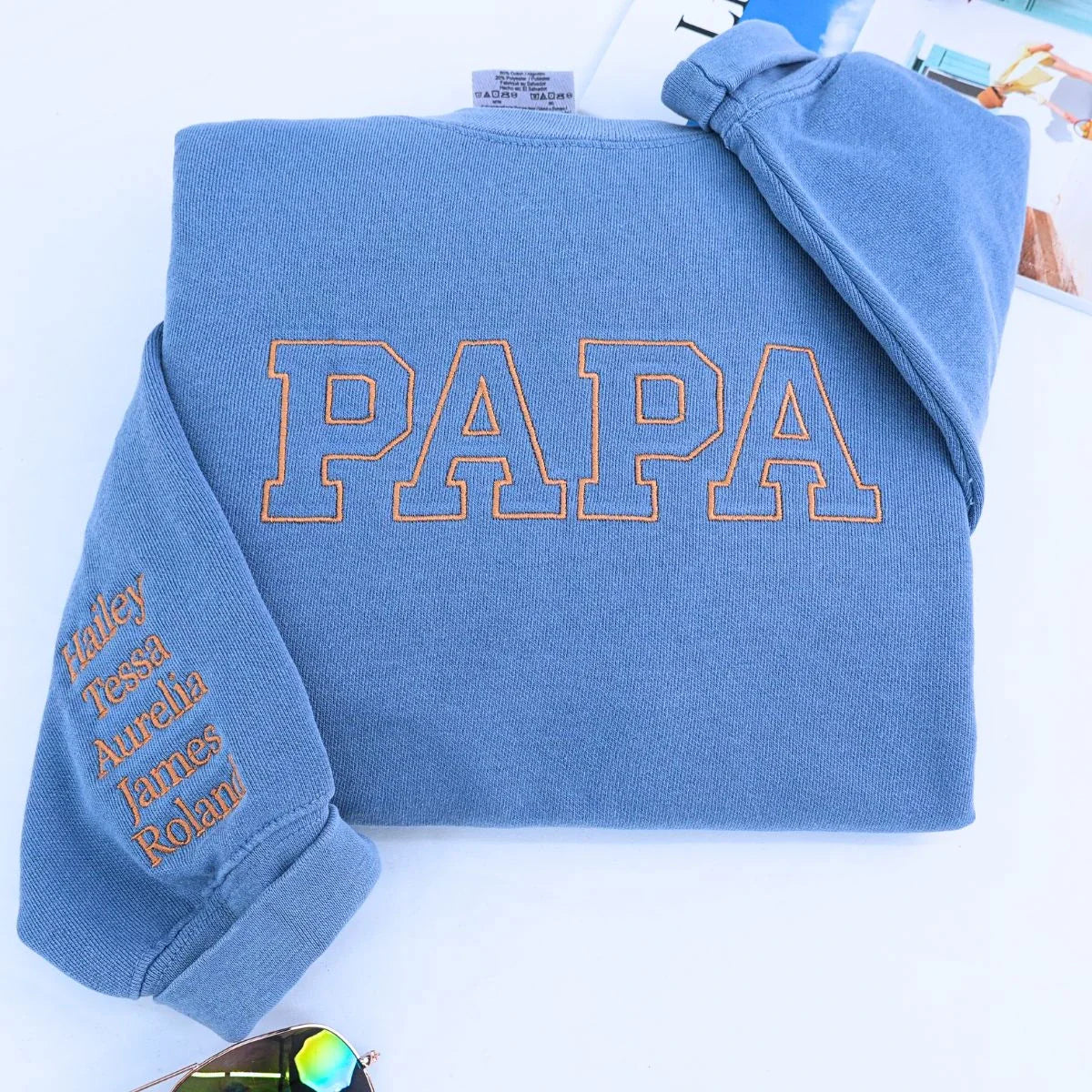 Pop Pop Sweatshirt / Hoodie, Custom Embroidered Grandpa Gifts for Birthday & Christmas