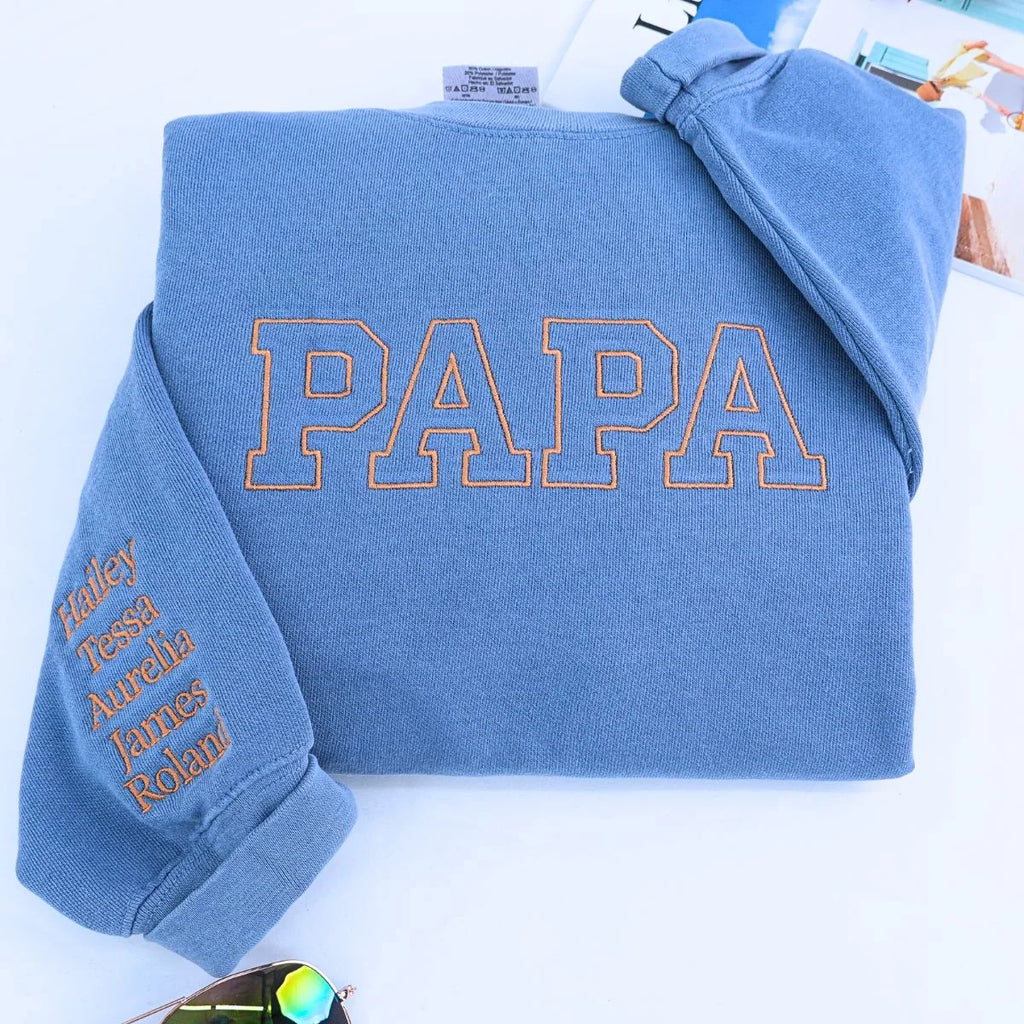 Pop Pop Sweatshirt / Hoodie, Custom Embroidered Grandpa Gifts for Birthday & Christmas