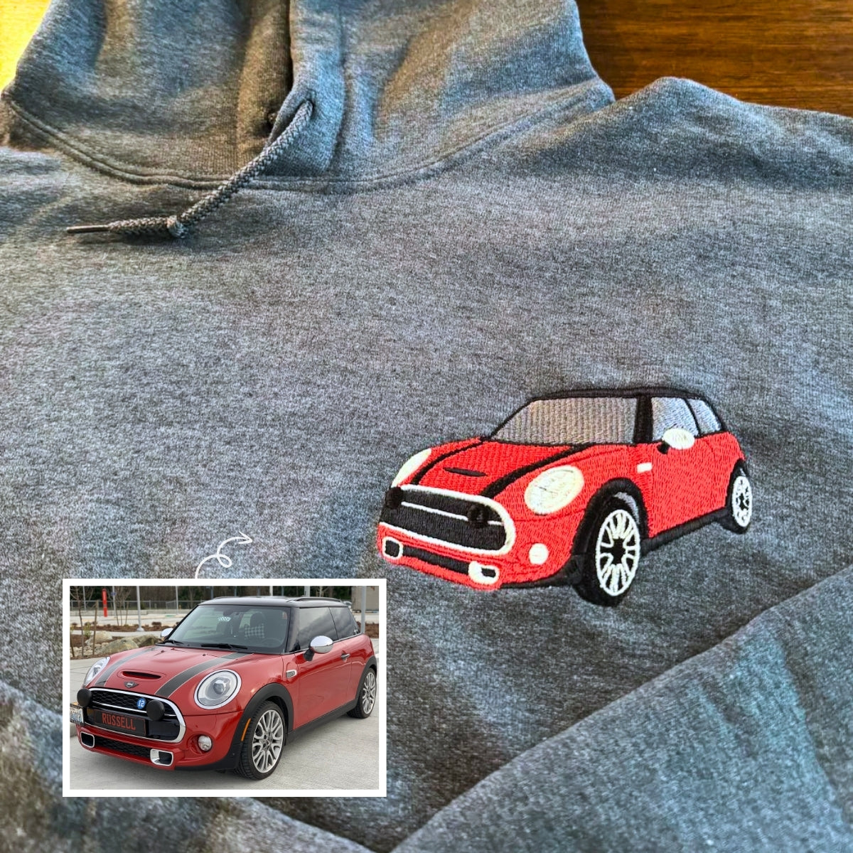 Custom Car from Photo, Embroidered  T-shirts,Sweatshirt, Hoodie, Car Guy Gifts