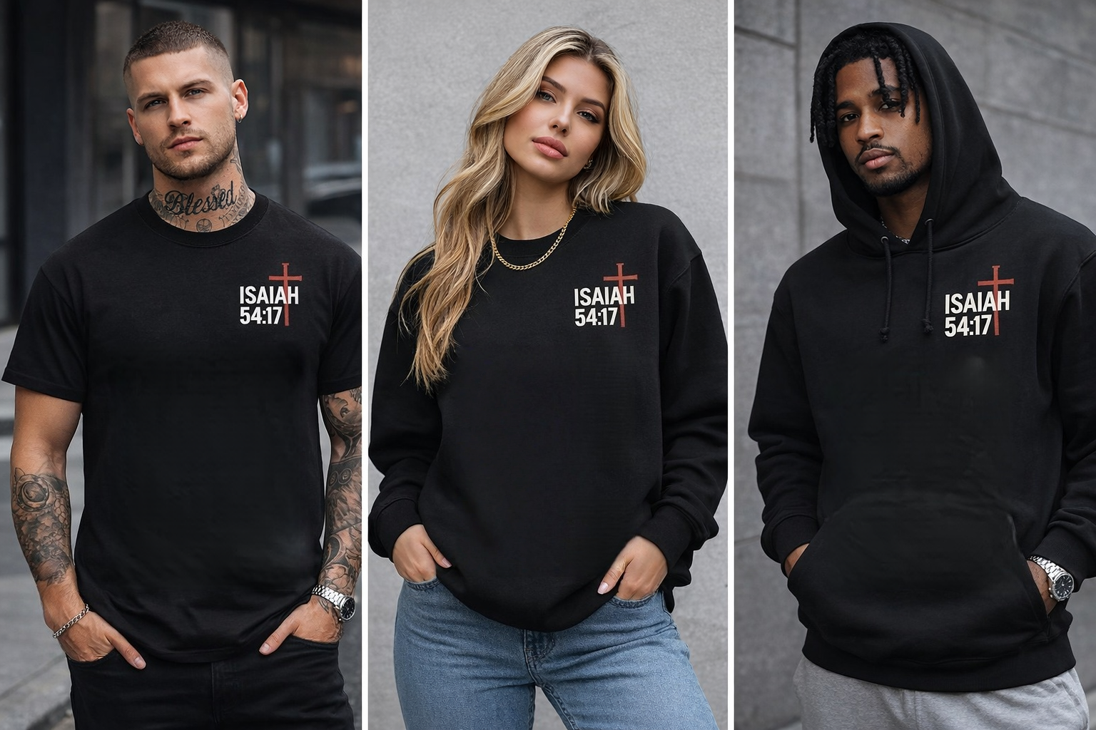 No Weapon Formed Against Me Shall Prosper T-Shirt – Isaiah 54:17 Christian Faith Graphic Tee hoodie sweatshirt