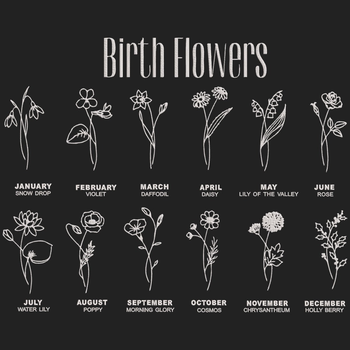 Personalized Birth Flower Mom Sweatshirt or Hoodie - TOOAI