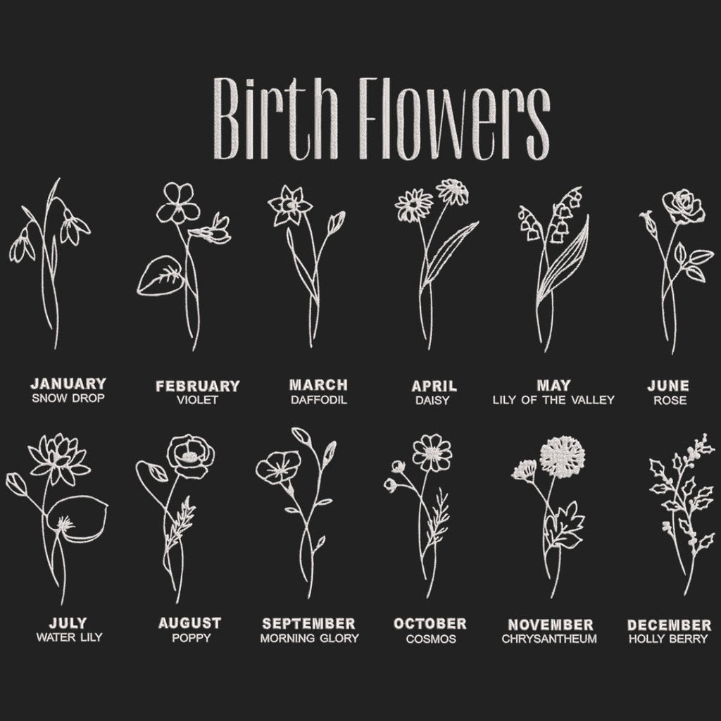Personalized Birth Flower Mom Sweatshirt or Hoodie - TOOAI