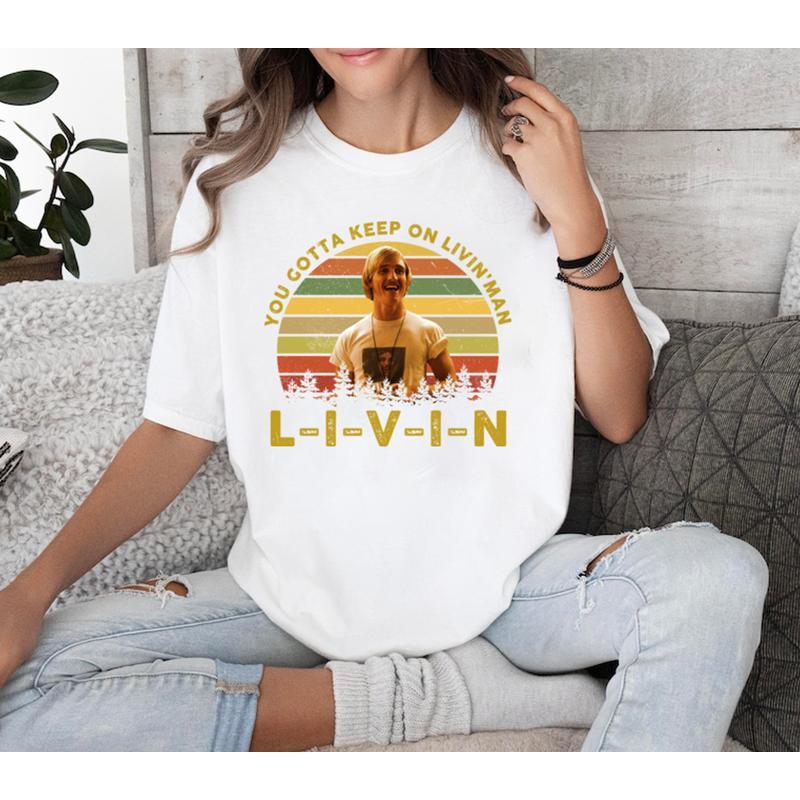 David Wooderson T-Shirt, You Gotta Keep On Livin Man T-Shirt, 1980s Movie TV Shows T-Shirt, Gift For Men And Women