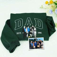 Father¡¯s Day Custom Photo & Nickname Embroidered Hoodie or Sweatshirt ¨C Personalized Gift for Parents and Grandparents