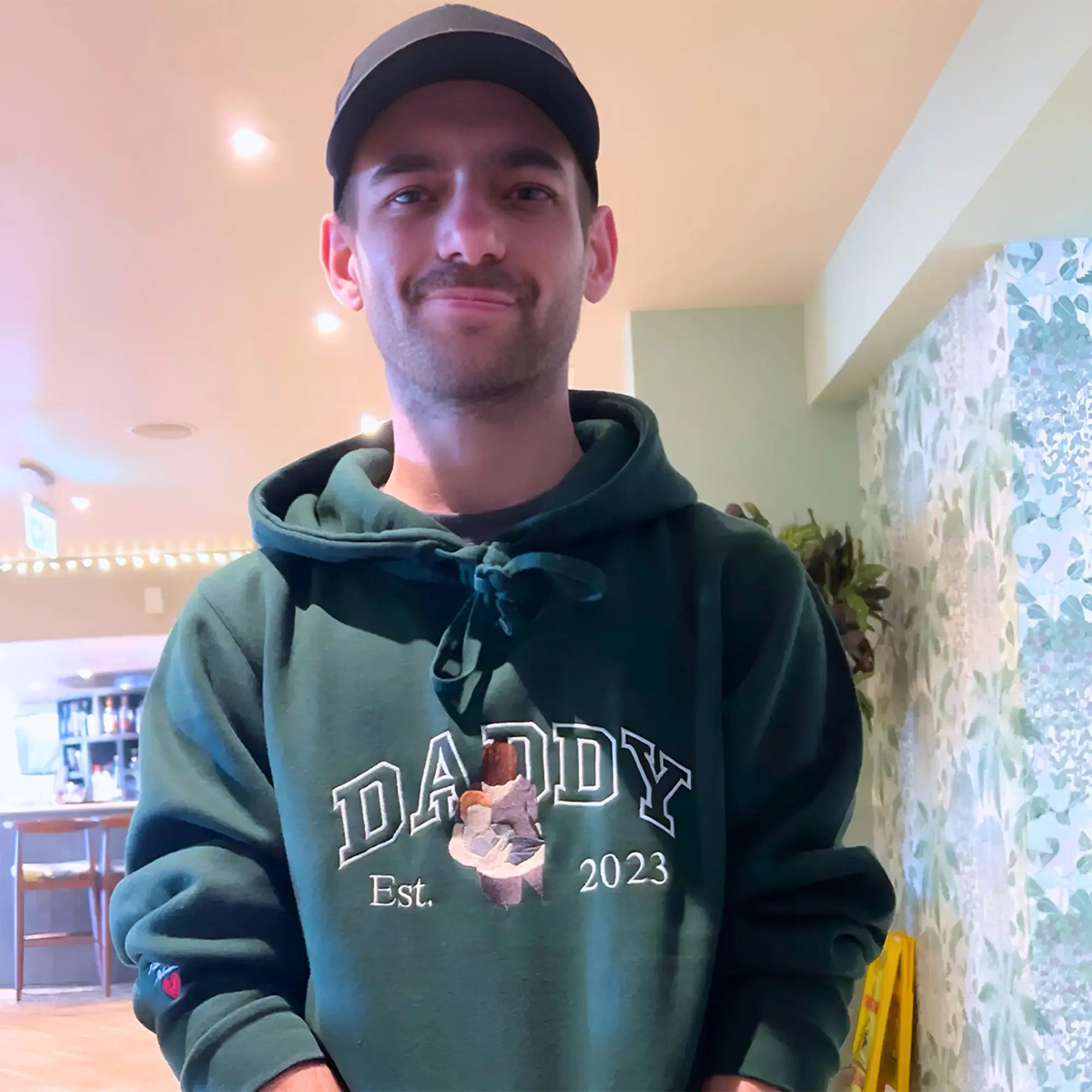 Father¡¯s Day Custom Photo & Nickname Embroidered Hoodie or Sweatshirt ¨C Personalized Gift for Parents and Grandparents