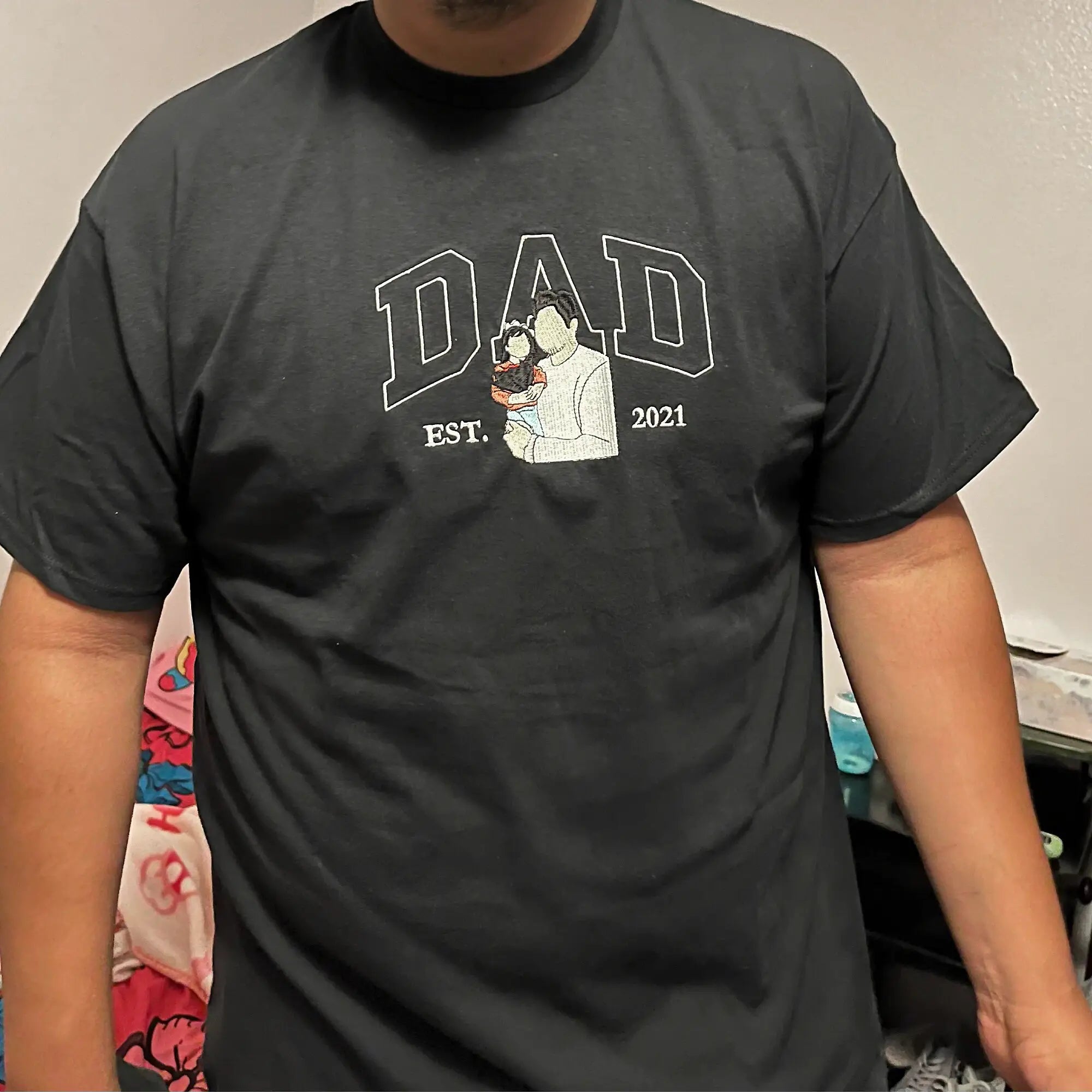 Father¡¯s Day Custom Photo & Nickname Embroidered Hoodie or Sweatshirt ¨C Personalized Gift for Parents and Grandparents