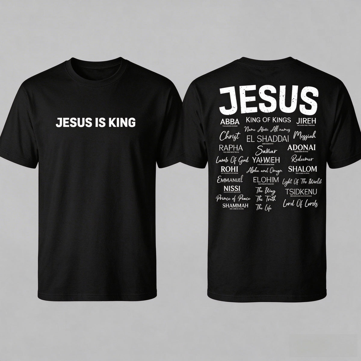 👑 JESUS IS KING Christian Graphic T-Shirt & Crewneck Sweatshirt Hoodie ✝️